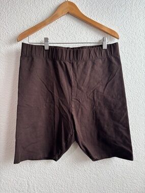 Good American Dark Brown Biker Shorts Size 6 3X